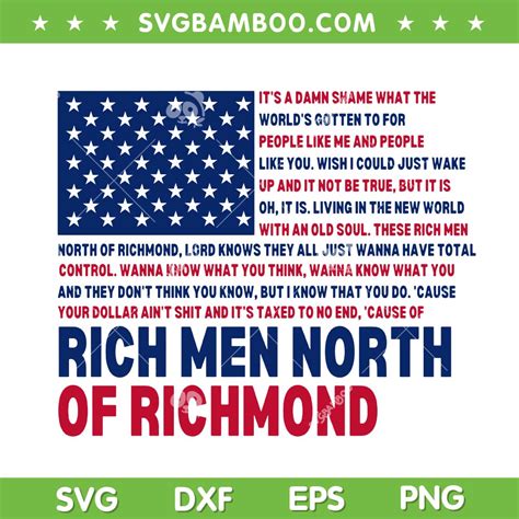 Browse our 3 arrangements of "Rich Men North of Richmond." Sheet music is available for Piano, Voice, Guitar and 1 others with 6 scorings and 1 notation in 5 genres. Find your perfect arrangement and access a variety of transpositions so you can print and play instantly, anywhere. Lyrics begin: "I've been sellin' my soul, workin' all day ...